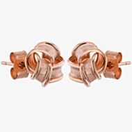 9ct Rose Gold Knot Stud Earrings E39-5009-R