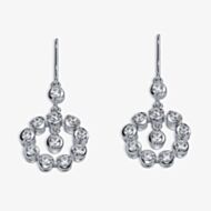18ct White Gold 0.83ct Diamond Dropper Earrings HSE001PRS
