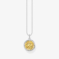 THOMAS SABO Silver Two Colour Anchor Disc Necklace KE2136-849-7-L45V