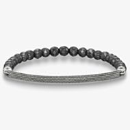THOMAS SABO Silver Oxidised Synthetic Grey Hematite Bracelet LBA0010-808-5