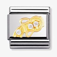 Nomination CLASSIC Gold Zodiac Cubic Zirconia Aquarius Charm 030302/11
