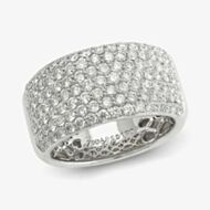 18ct White Gold Wide Pave Diamond Ring 15.01726.002
