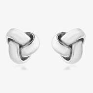 9ct White Gold Tiny Triple Knot Earrings 5.55.6239