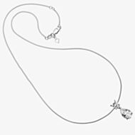 Silver Clear Cubic Zirconia Pear Round Pendant 65-1206-1-082