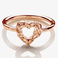 Rachel Galley Rose Gold Plated Small Love Heart Ring H301RG-MD 