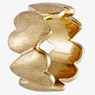 SENCE Twilight Gold Plated Matte Heart Band Ring V008