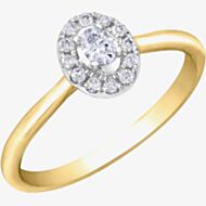 9ct Yellow Gold 0.20ct Diamond Ring 30616YW/20-10