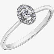 9ct White Gold 0.15ct Diamond Ring 31029WG/15-10