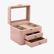 Sophia Pink Wooden Jewellery Box With Mirror SP3329