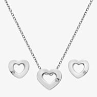 Hot Diamonds Diamond Amulets Heart Pendant & Earring Set SS136