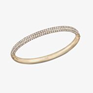 Swarovski Stone Rose Gold Tone Half Pave Bangle 5032850
