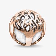 THOMAS SABO Rose Gold Plated Tree Of Life White Karma Bead K0169-841-14
