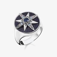 THOMAS SABO Silver Star Signet Ring TR2367-945-7