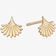 Daisy London Palms 18ct Gold Plated Palm Fan Stud Earrings WE05_GP