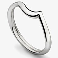 Platinum 4mm Shaped Wedding Ring WR1-1021(4.0)