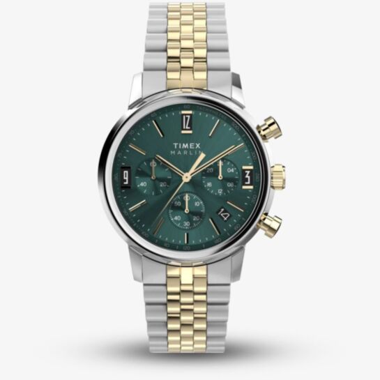 Timex Mens TW2W60000 Marlin Two Tone Chronograph Green Watch