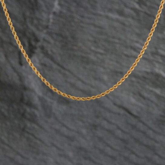Rope Chain 18k Gold 16 Inch Chain Pre-Owned 18ct Yellow Gold