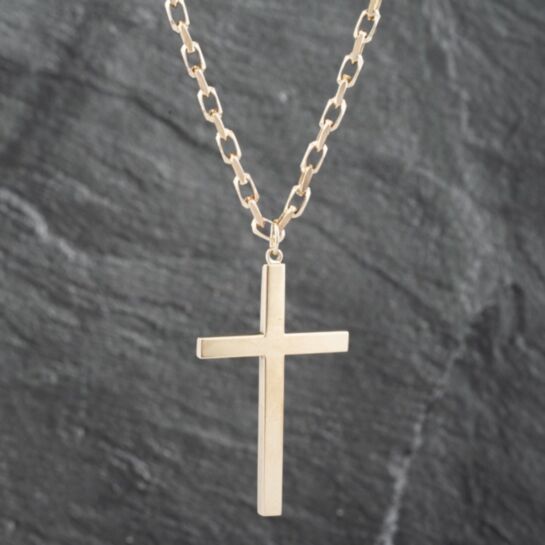 Gold Necklace Inch Cross Pendant Second Hand 9ct Gold 20 Inch