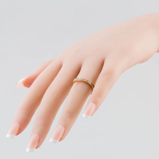 Pre-Owned 18ct Rose Gold Brilliant Cut Diamond Wishbone Ring 41481543