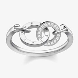 Anello veretta a galleria con diamanti