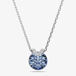 Swarovski 5734232 Bella Rhodium Blue Crystal Pendant Necklace