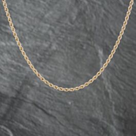 18 Inch Rope Pre-Owned 9ct Yellow Gold 18 Inch Rope Chain 41041653