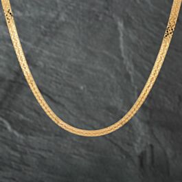 Pre-Owned 9ct Yellow Gold Patterned Flat 17 Inch Collarette