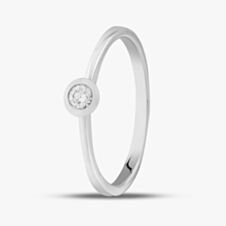 9ct White Gold 0.15ct Brilliant Cut Diamond Solitaire Ring 546073 375/WG