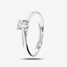 9ct White Gold 0.10ct Diamond Ring S4457D.9W.010F