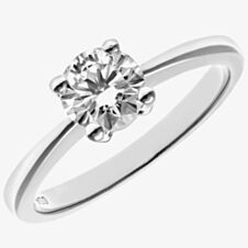 18ct White Gold 0.75ct Round Brilliant Diamond Solitaire Ring PR04689WG