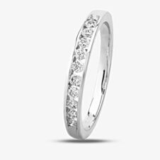 9ct White Gold 0.25ct Diamond Channel Set Half Eternity Ring THR 5549-25