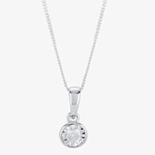 9ct White Gold 0.05ct Diamond Pendant P5278D-9W-005G-A
