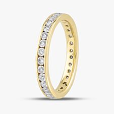 18ct Yellow Gold 0.90ct Brilliant Cut Diamond Full Eternity Ring 153632 18KY