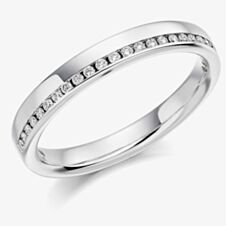 18ct White Gold Channel-set 0.12ct Diamond Half Eternity Ring HET1152 18W
