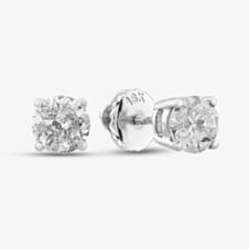 18ct White Gold 1.00ct Diamond Screw Back Stud Earrings 13225114639