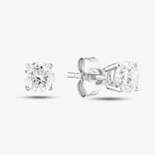 18ct White Gold Brilliant Cut Diamond Solitaire Stud Earrings THE2534 18KTWG (G/H-I1)(WG)