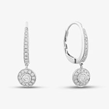 18ct White Gold 0.6ct Brilliant Cut Diamond Hoop Earrings E39112GW18DD