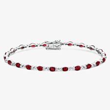 Tivon Heirloom 18ct White Gold Ruby & Diamond Bracelet BW-0040-RB