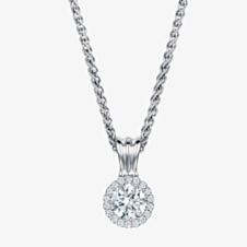 Geoghegan Cannele 18ct White Gold Diamond 0.33ct Halo Cluster Pendant CAN68/W