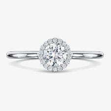 Geoghegan Cannele Platinum & Diamond 0.38ct Halo Cluster Ring CAN1/P
