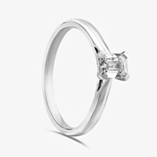 Brown & Newirth Platinum 0.50ct Emerald Cut Diamond Solitaire Ring MENW284D1/24-02-517 N