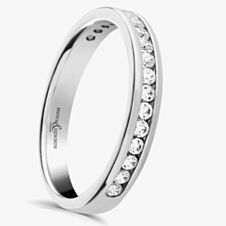 Brown & Newirth Platinum 0.30ct Diamond Channel Half Eternity Ring HET348 PLT