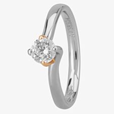 1888 Collection Two-Tone Brilliant Cut 0.50ct Diamond Solitaire Twist Ring RI-2136