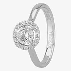 1888 Collection Platinum Brilliant Cut 0.60ct Diamond Floating Halo Ring DSR21