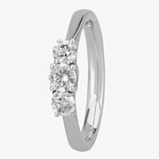 1888 Collection Platinum Brilliant Cut 0.57ct Diamond Trilogy Ring R3-145