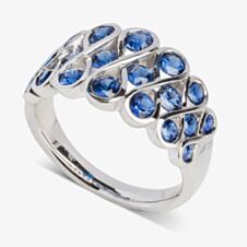 18ct White Gold Eternal Sapphire and Diamond Infinity Ring LG196/RA(BS) N