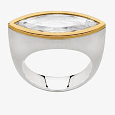 Bastian Two Colour Marquise Clear Crystal Ring 12623-56