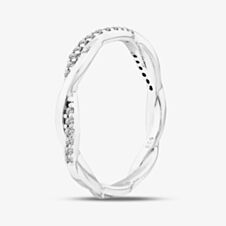 Sterling Silver Cubic Zirconia Twist Ring S2068