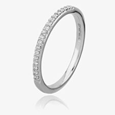 18ct White Gold 2mm Narrow Pave-set Diamond Wedding Ring 9708/18W/DQ10
