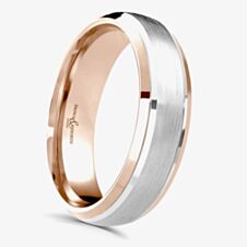 Brown & Newirth Compliment 18ct Rose & White Gold 5mm Ring 6136 5.0 18K